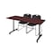 Kobe Rectangle Mobile table, 66" W, 29" H, Laminate Top, Mahogany MKTRCC6624MH44BK - alternate 1